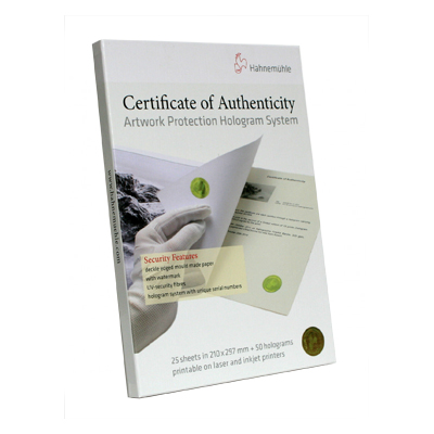 Certificate of Authenticity - A4